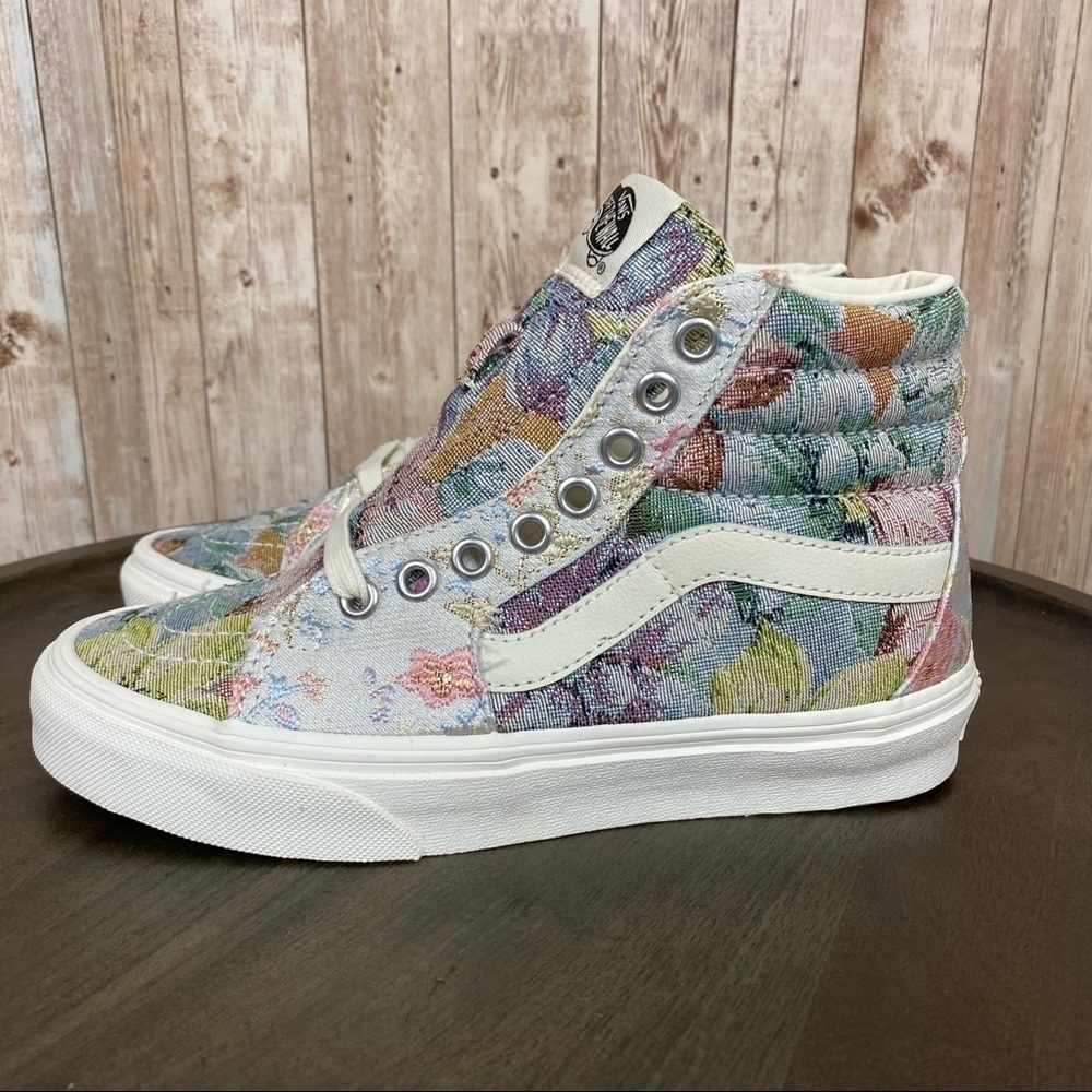 Vans Sk8-Hi Floral Tapestry High Top Sneakers Size 5 Women - Picture 8 of 11